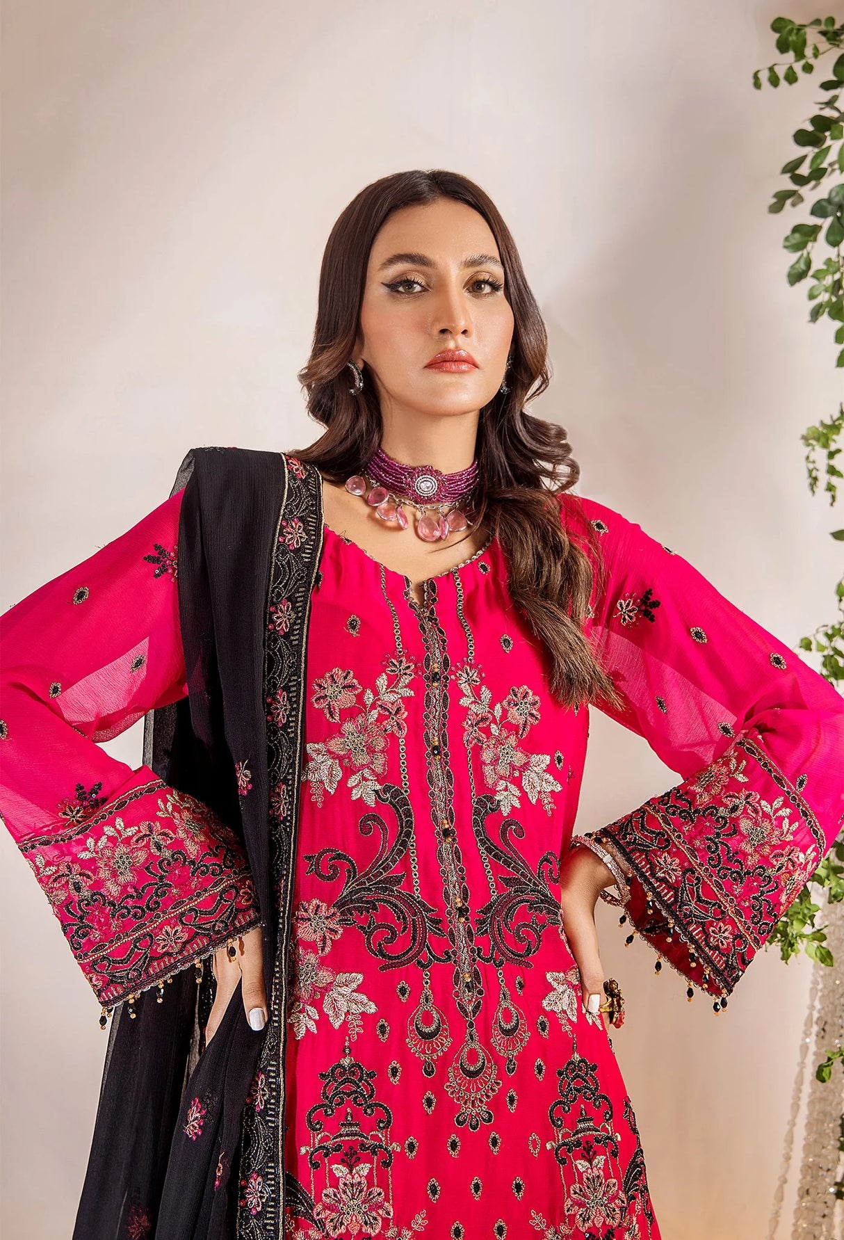 Lueur By Adans Libas Luxury Chiffon Embroidered Collection