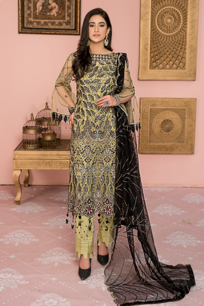 Maryam's Luxury Chiffon Embroidered Collection -100% Original Guaranteed
