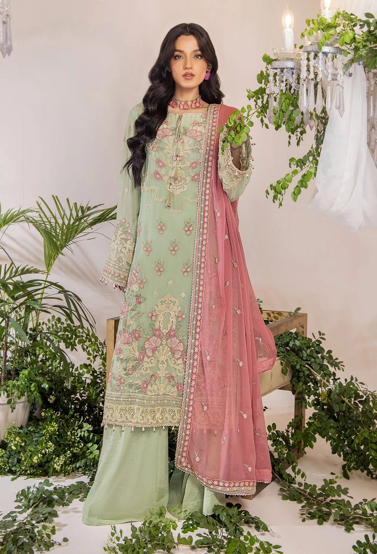 Lueur By Adans Libas Luxury Chiffon Embroidered Collection