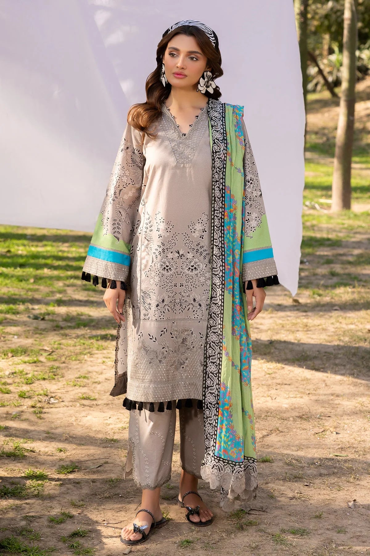 Charizma Embroidered Cotton Suit