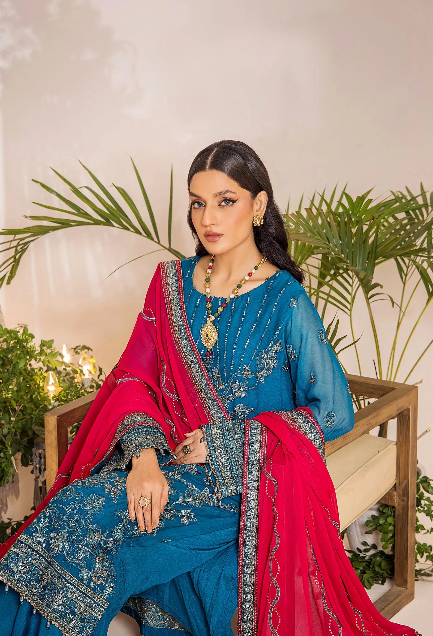 Lueur By Adans Libas Luxury Chiffon Embroidered Collection