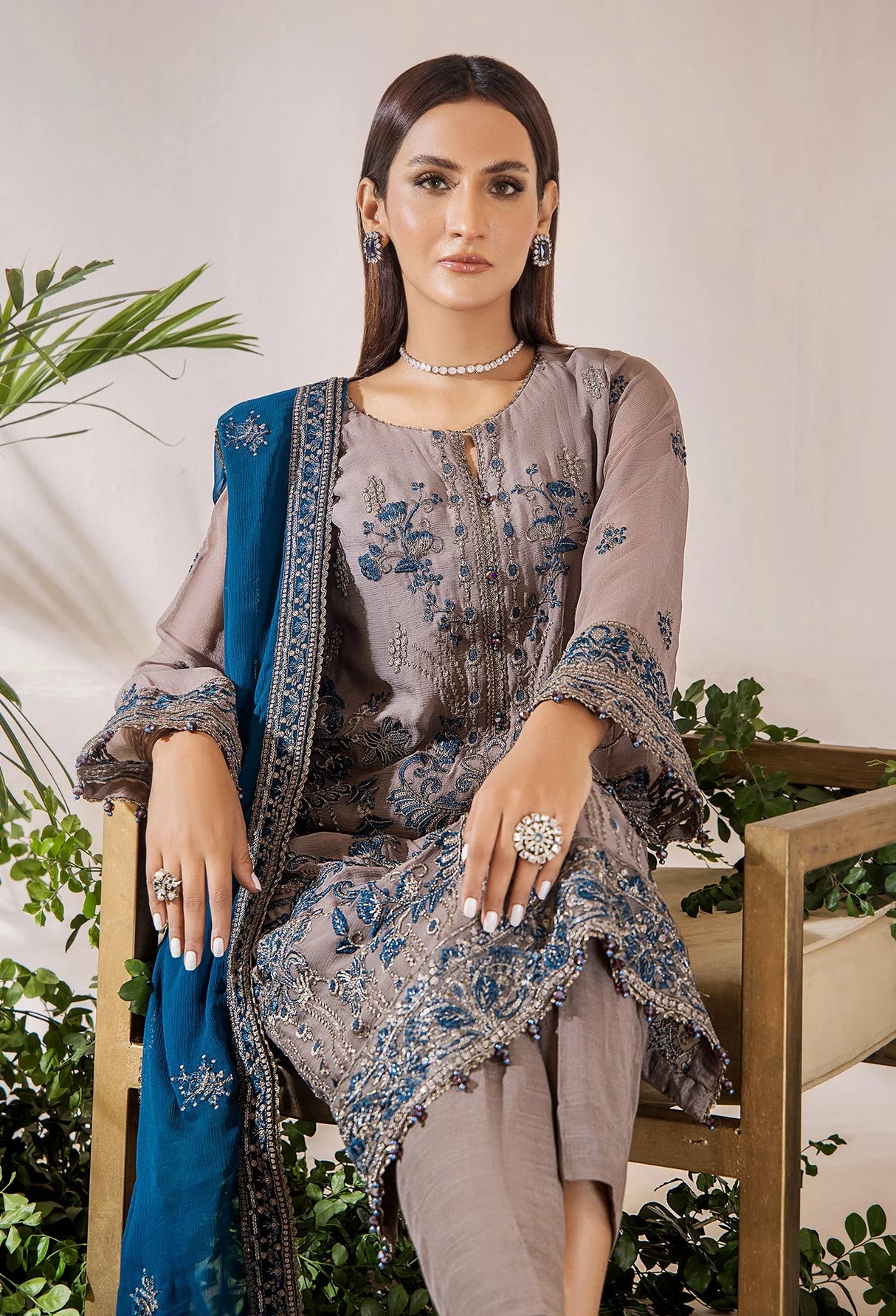 Lueur By Adans Libas Luxury Chiffon Embroidered Collection