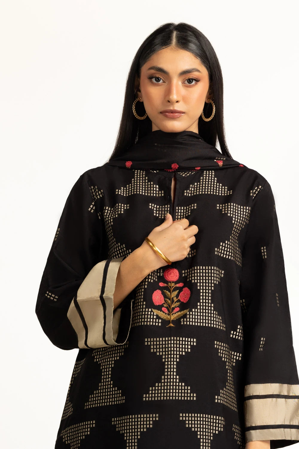 Gul Ahmed Luxury Jacquard Embroidered Suit