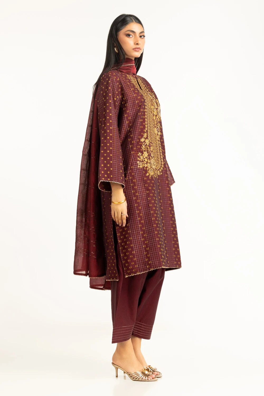 Gul Ahmed Luxury Jacquard Embroidered Suit