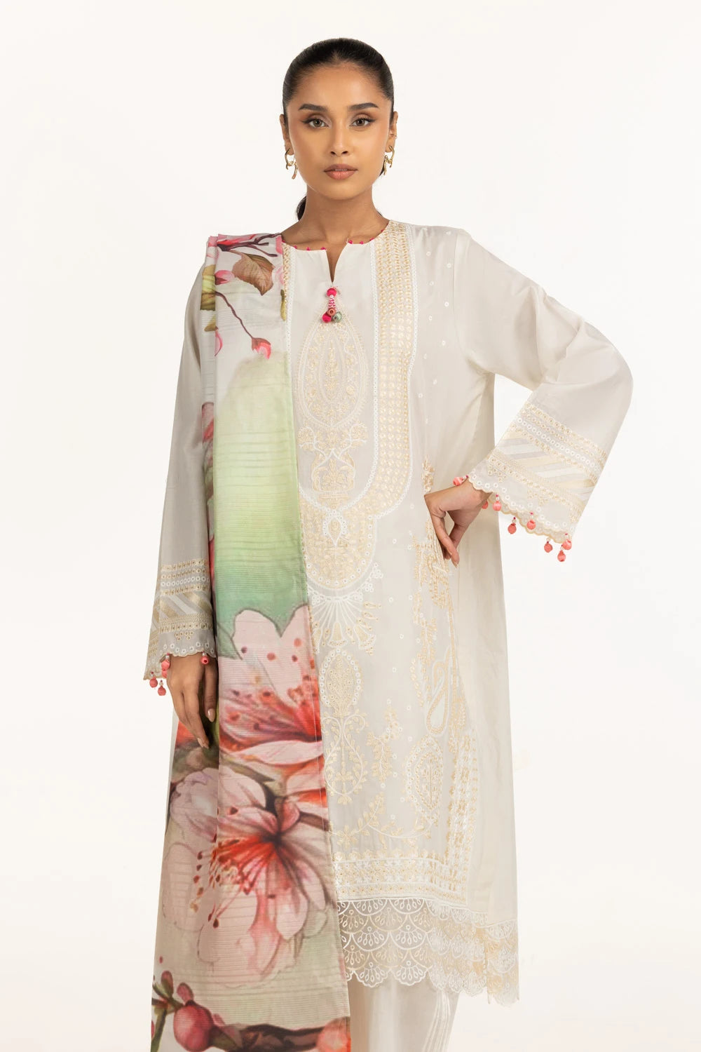 Gul Ahmed Luxury Embroidered Suit