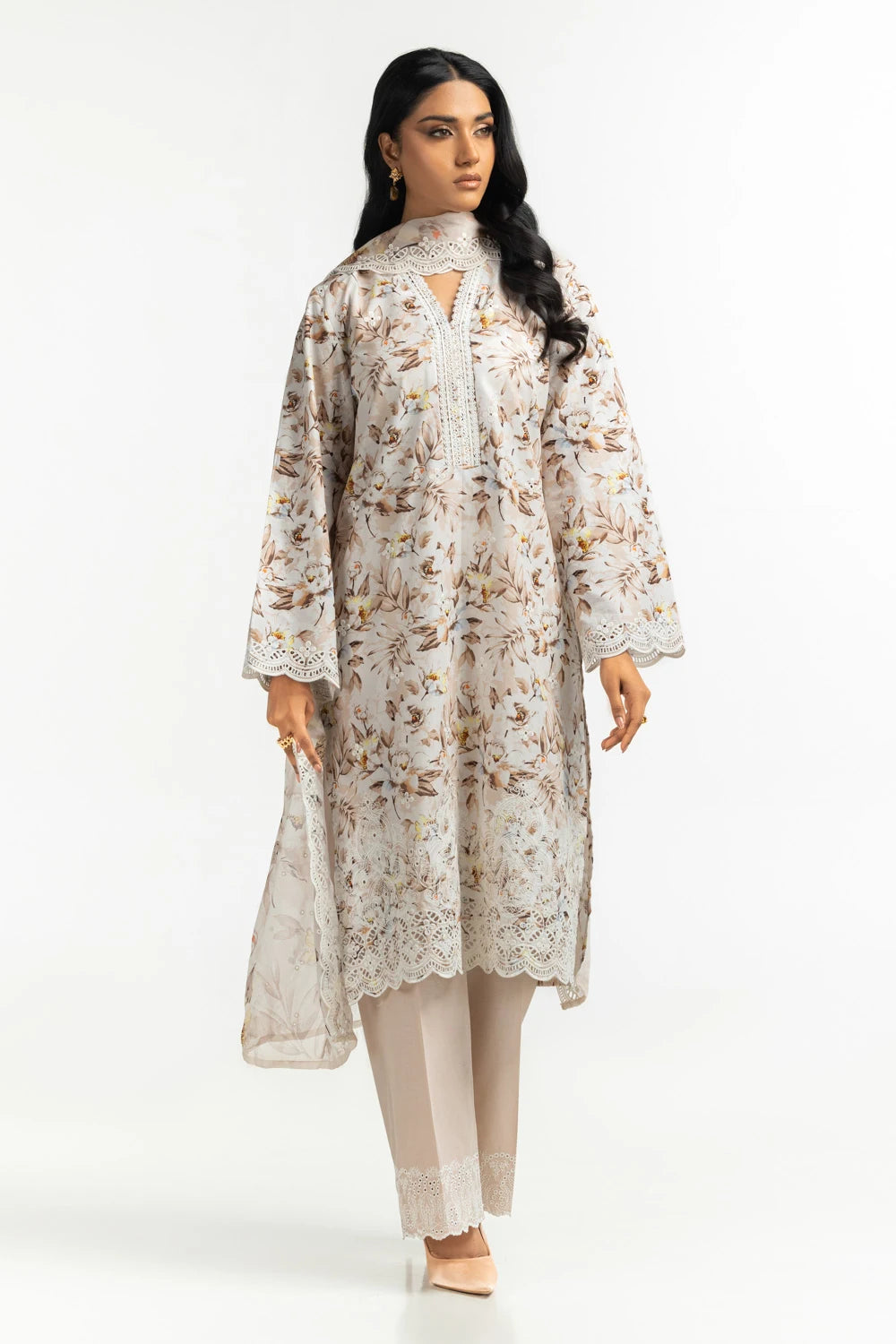 Gul Ahmed Luxury Embroidered Suit