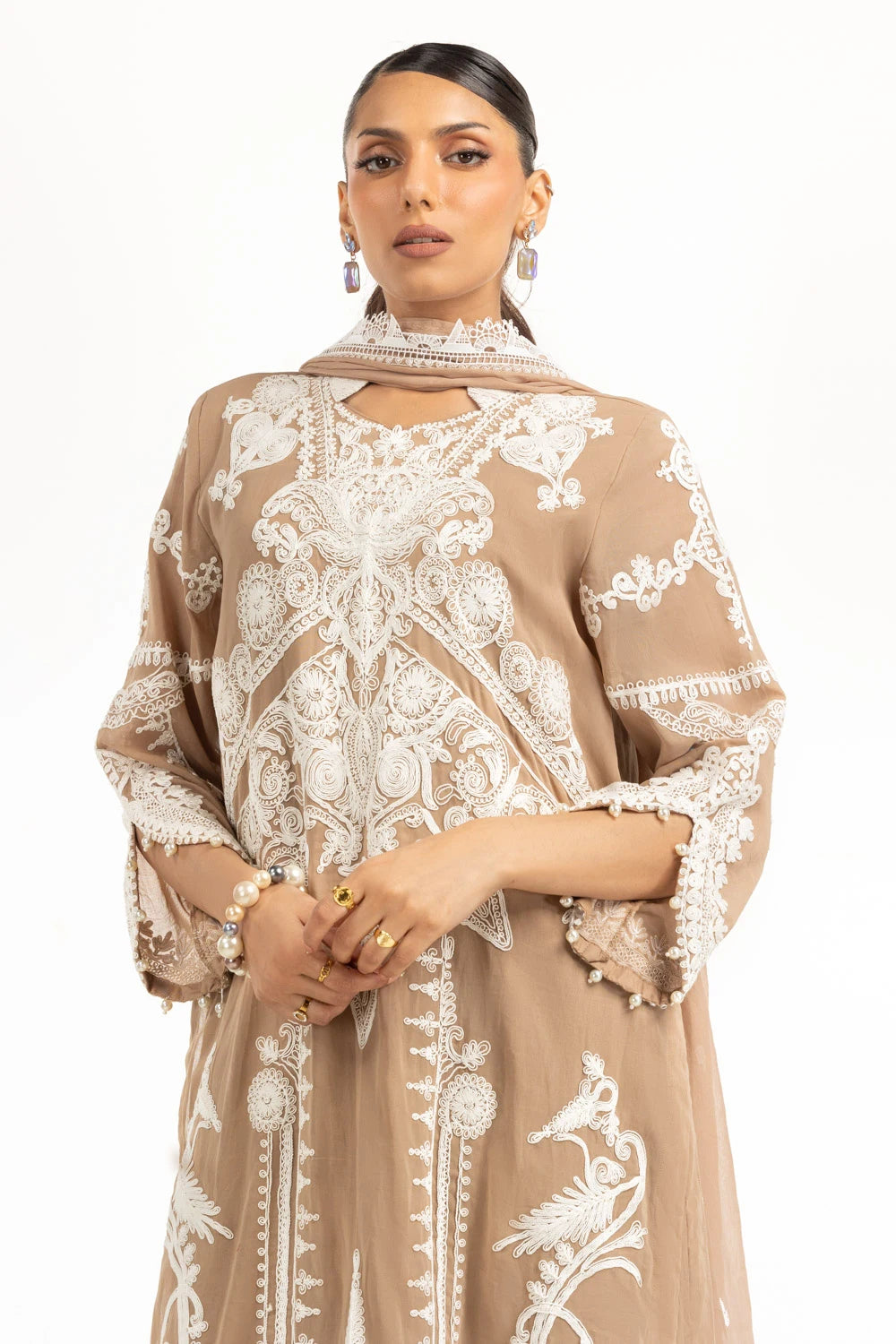 Gul Ahmed Swiss Voile Embroidered Suit
