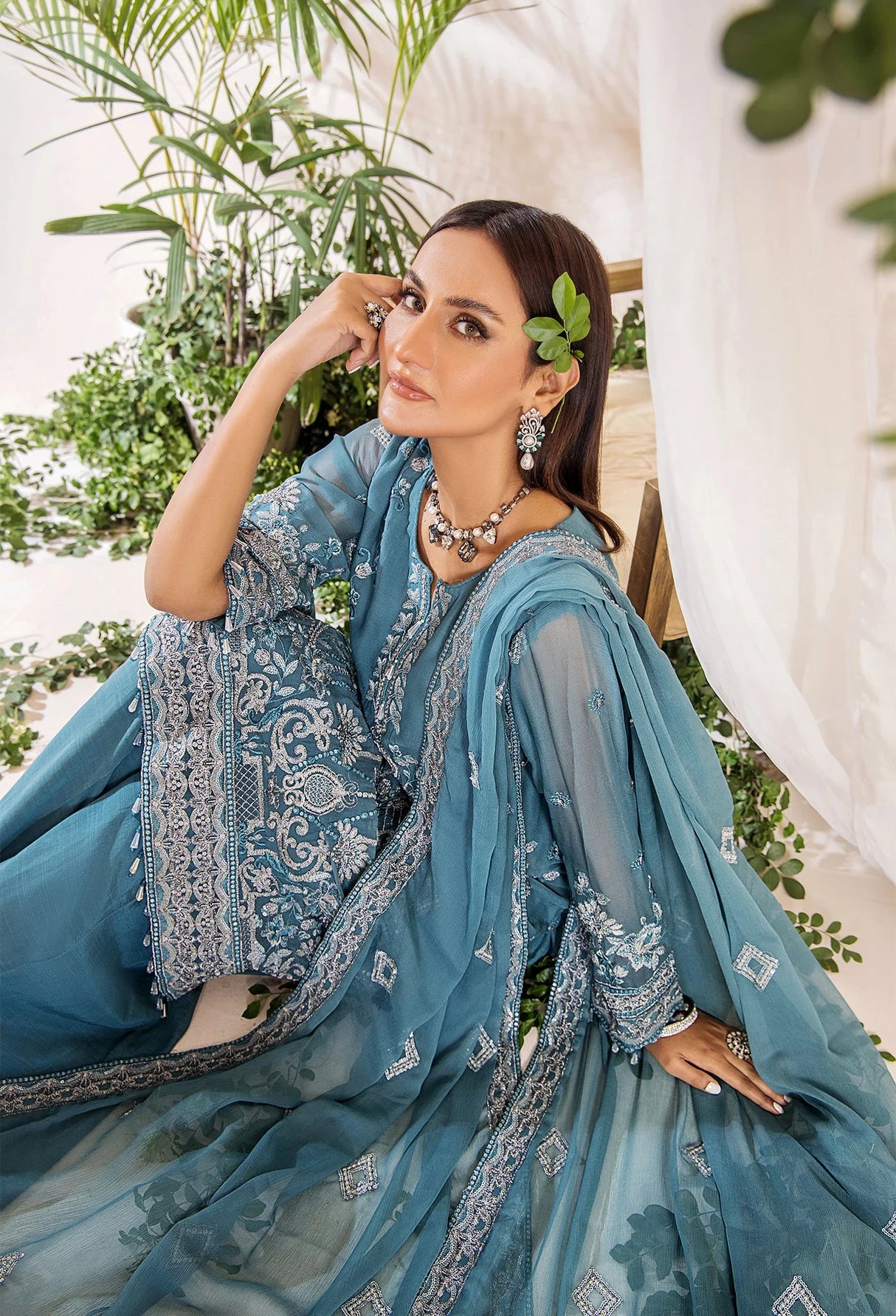 Lueur By Adans Libas Luxury Chiffon Embroidered Collection