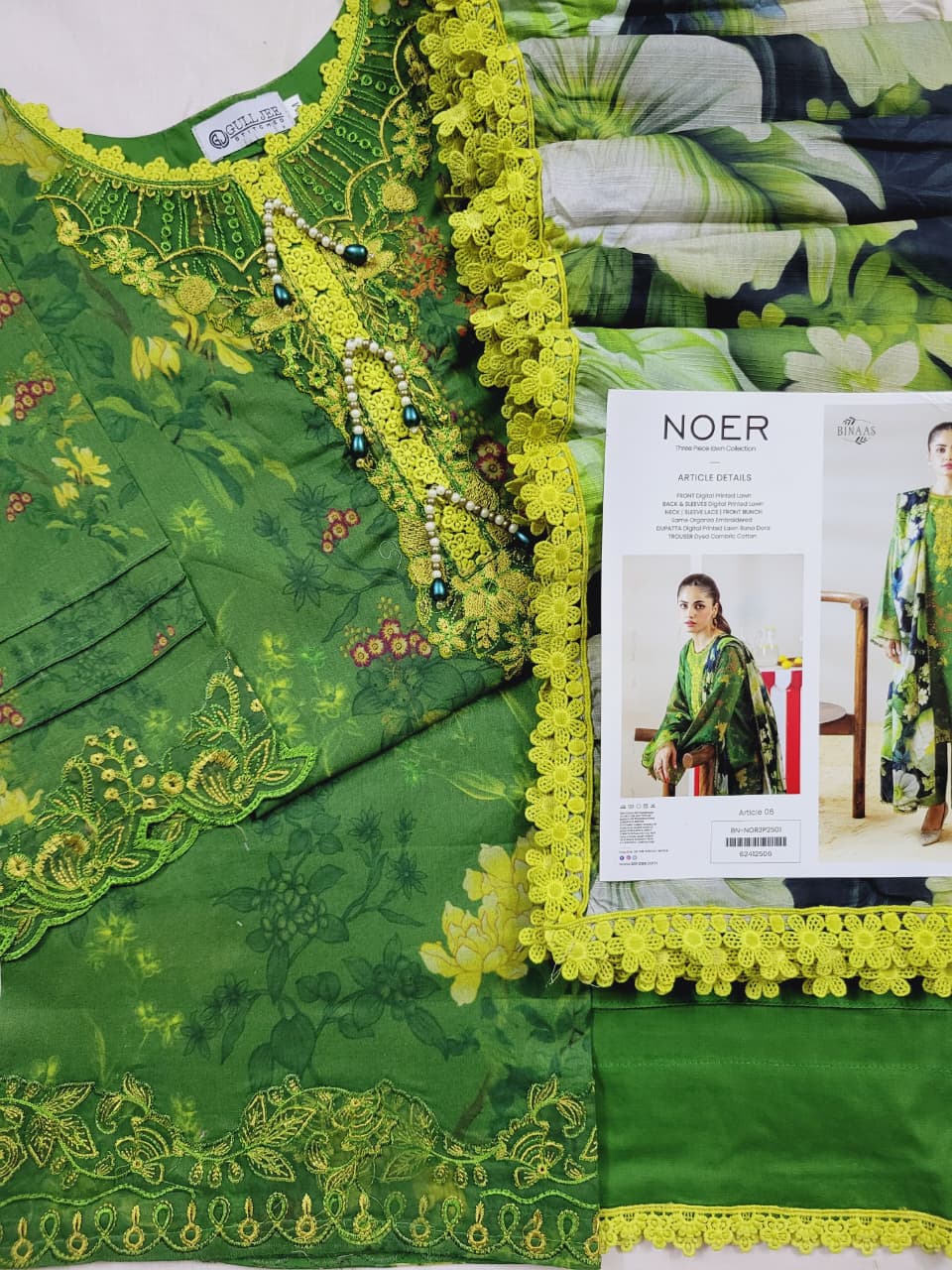 Noer by Gulljee Embroidery lawn