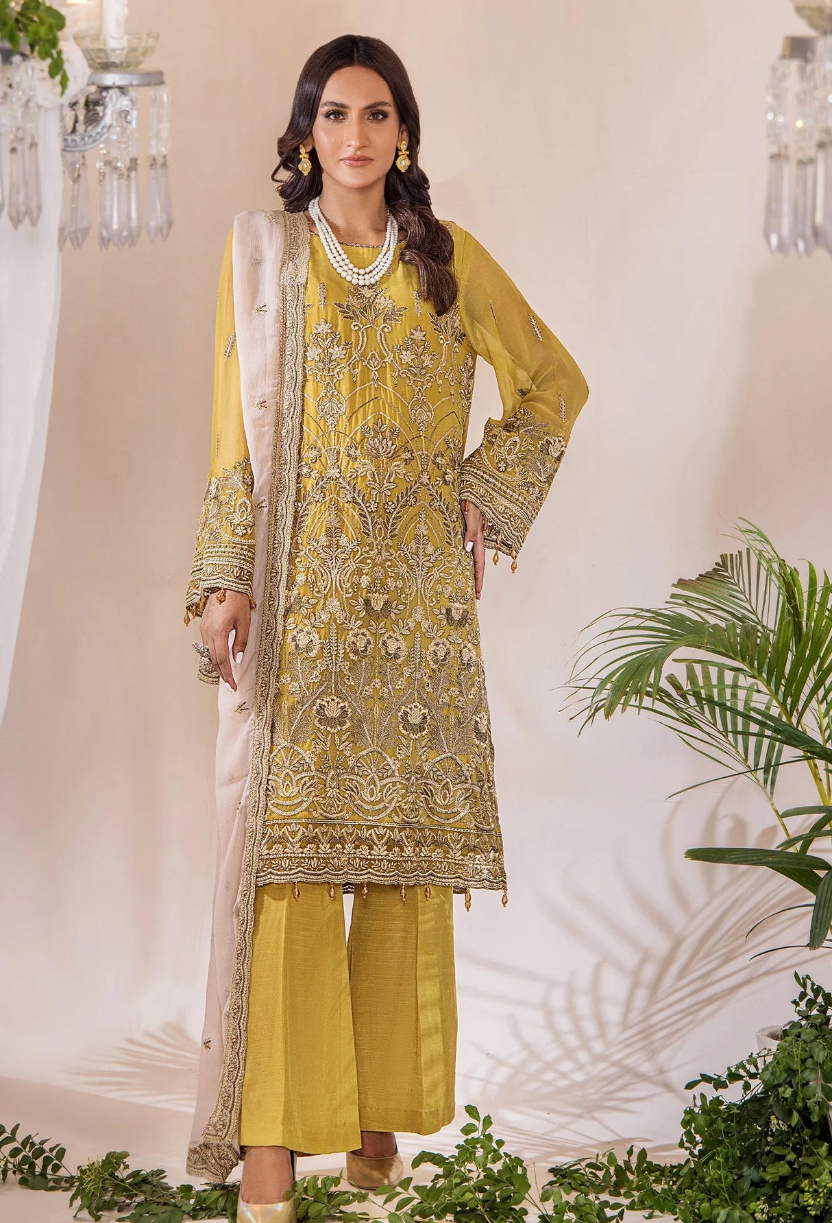 Lueur By Adans Libas Luxury Chiffon Embroidered Collection