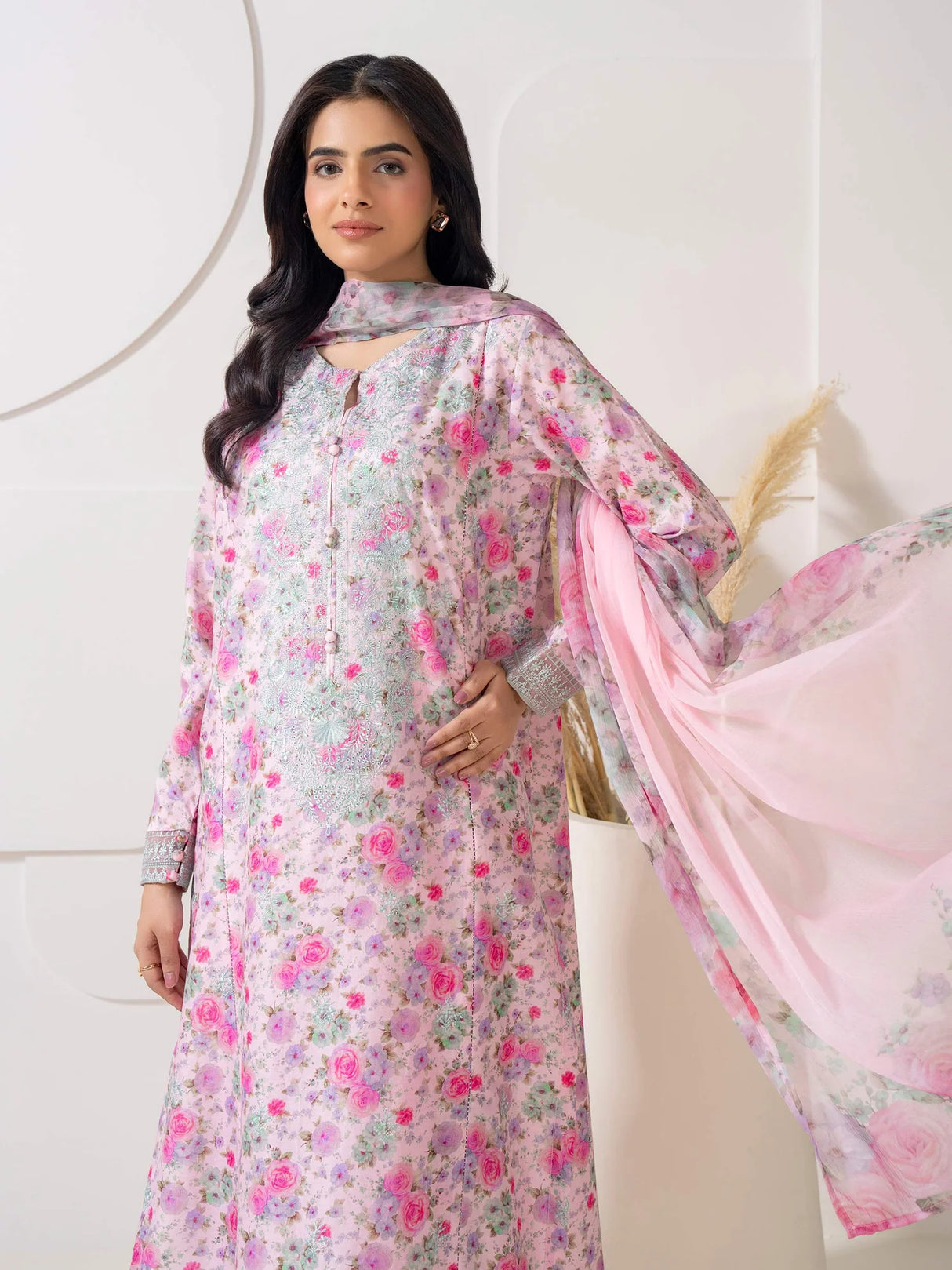 LimeLight 3 Piece Lawn Suit-Embroidered