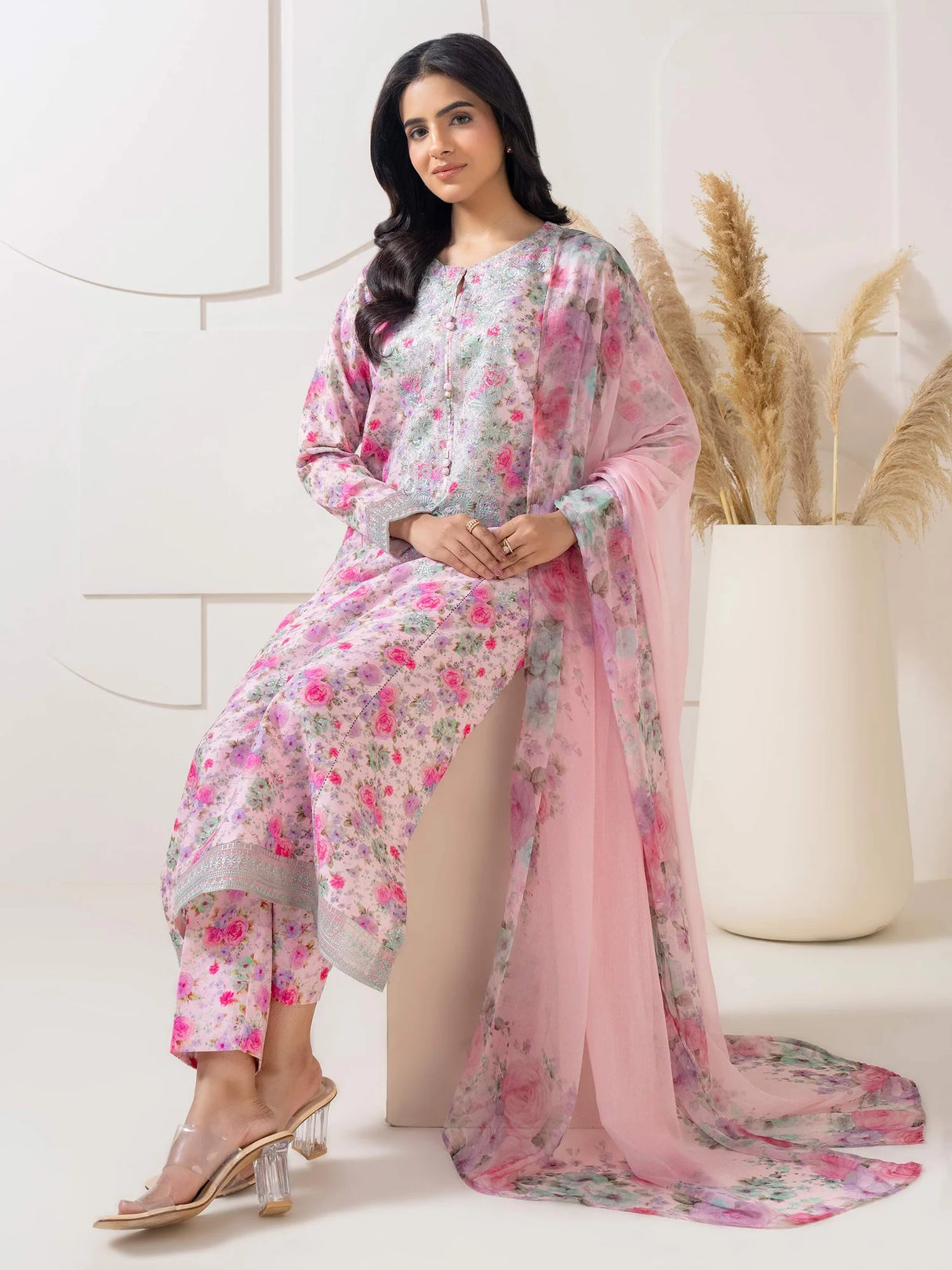 LimeLight 3 Piece Lawn Suit-Embroidered