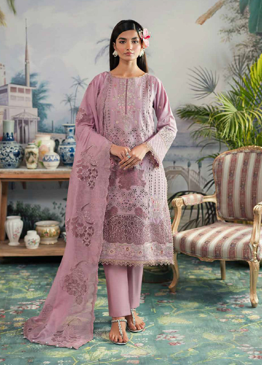 Ayra By Emaan Adeel Embroidered Lawn Suit Unstitched 3 Piece EA24AL AR-03 - Luxury Summer Collection