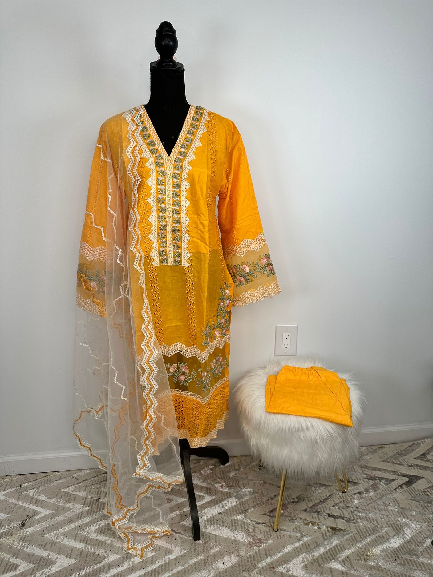 Pakistani Embroidered Luxury Lawn ready to ship