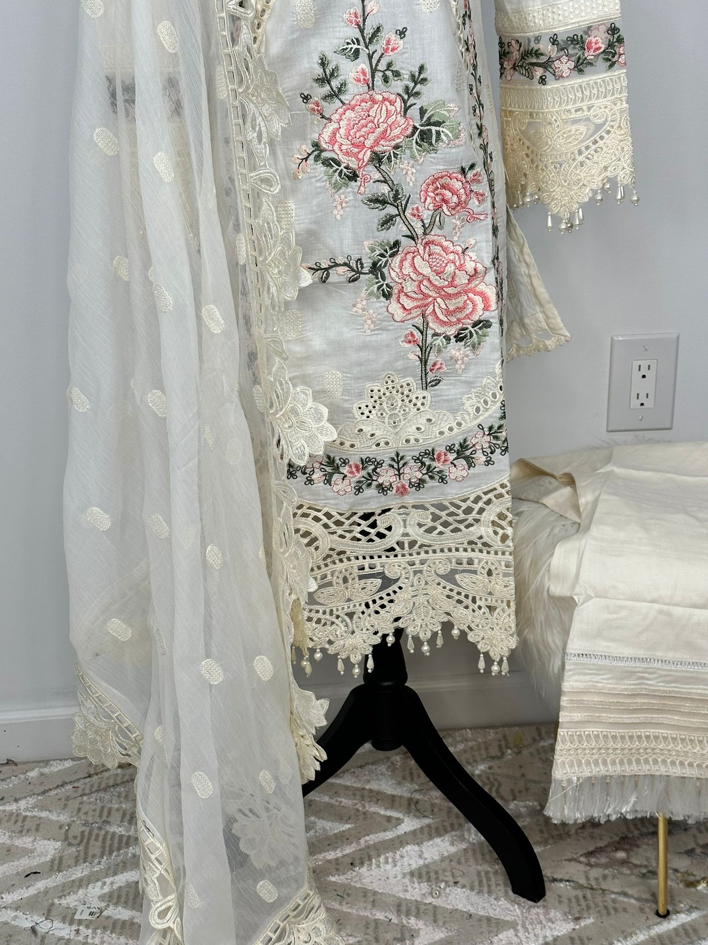 Pakistani Embroidered Luxury Lawn ready to ship