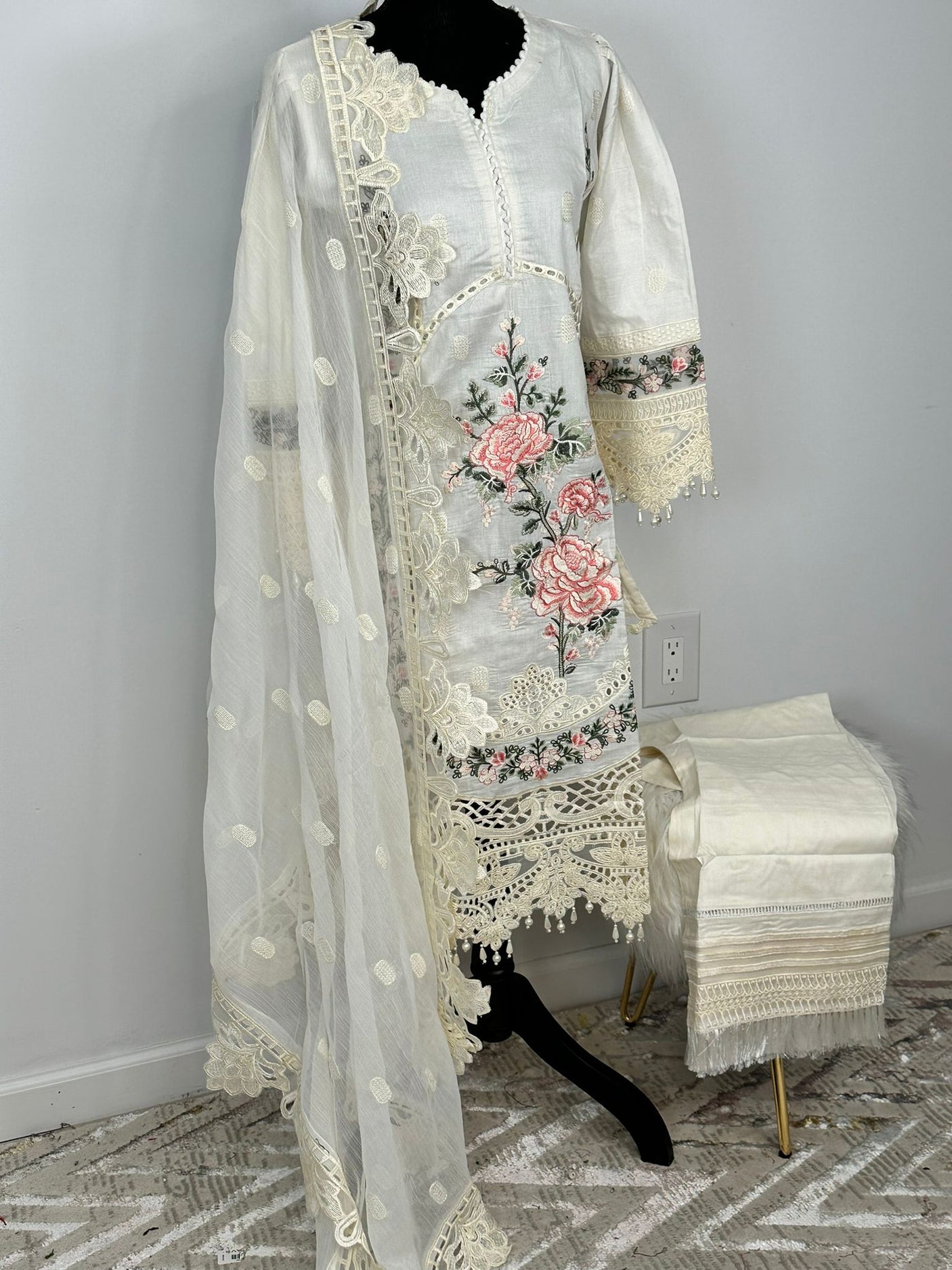 Pakistani Embroidered Luxury Lawn ready to ship