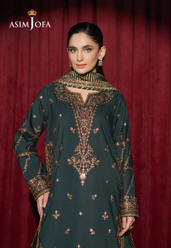 Asim Jofa embroidered Silk suit