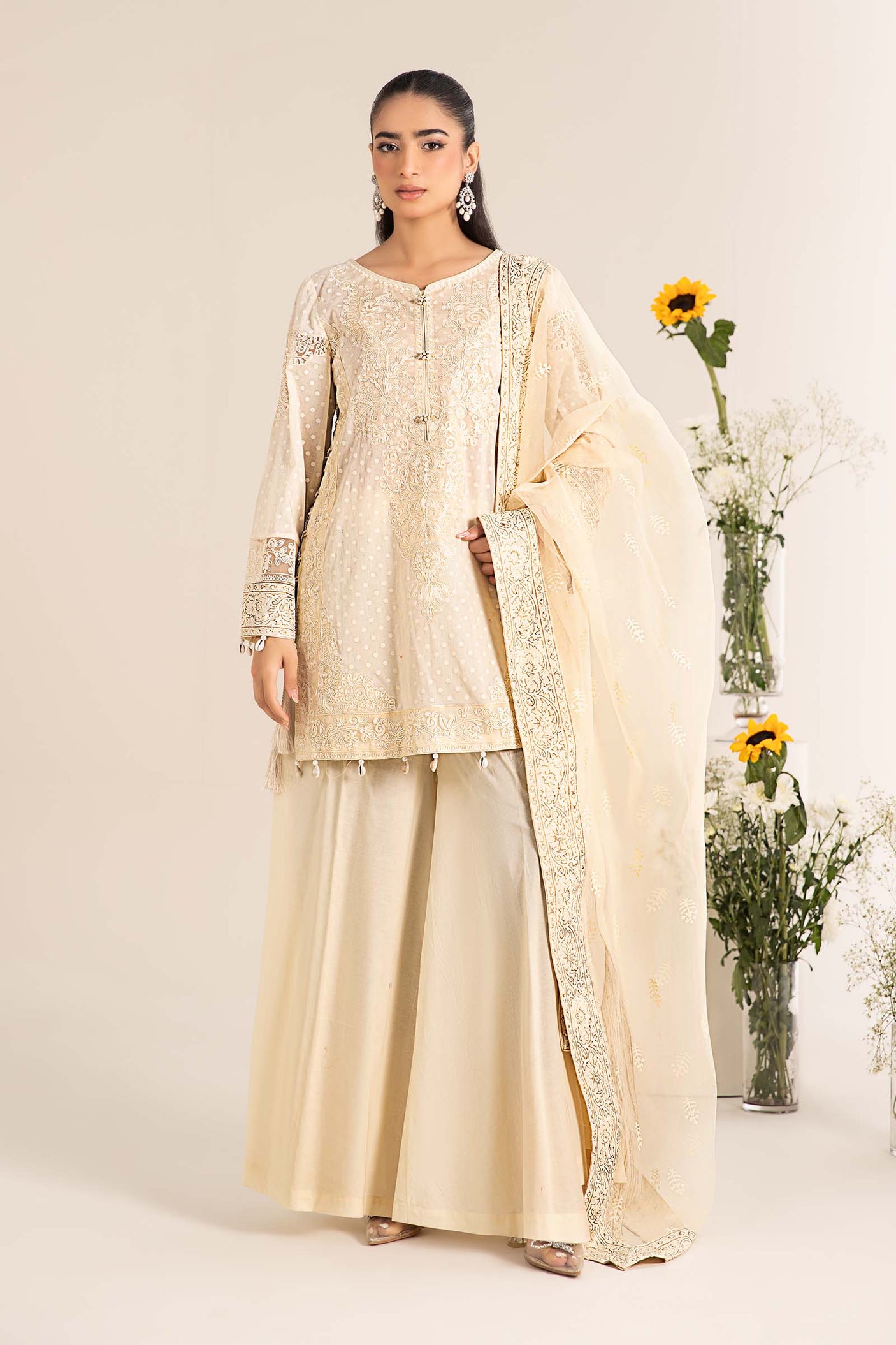 Maria. B.Embroidered Lawn Suit