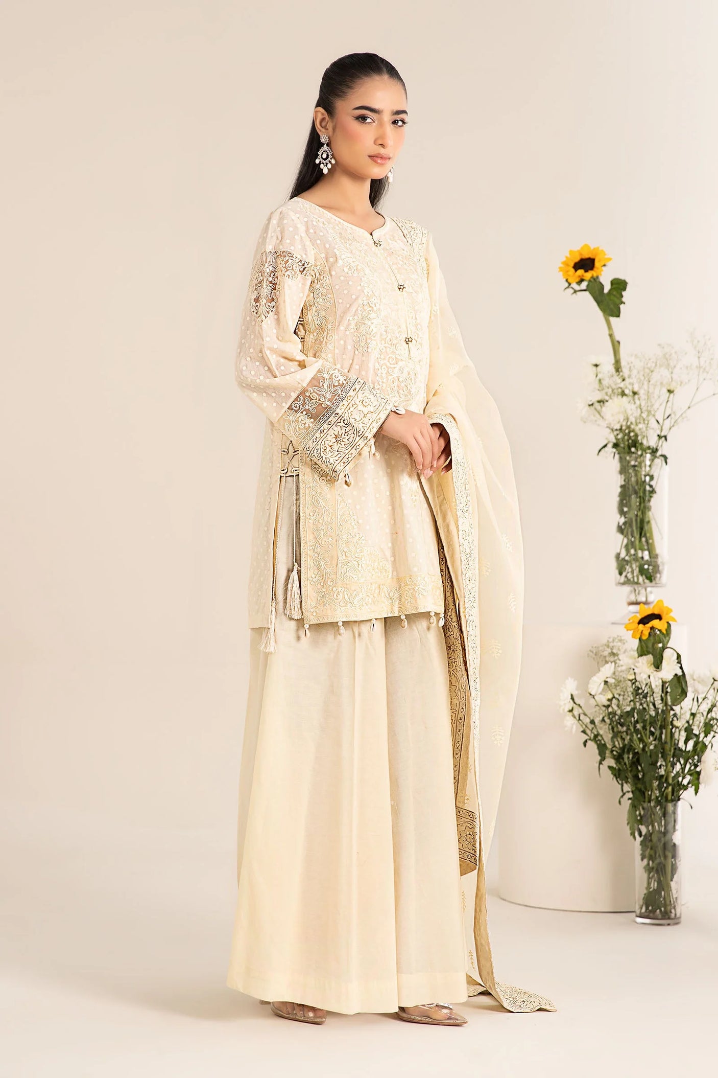 Maria. B.Embroidered Lawn Suit