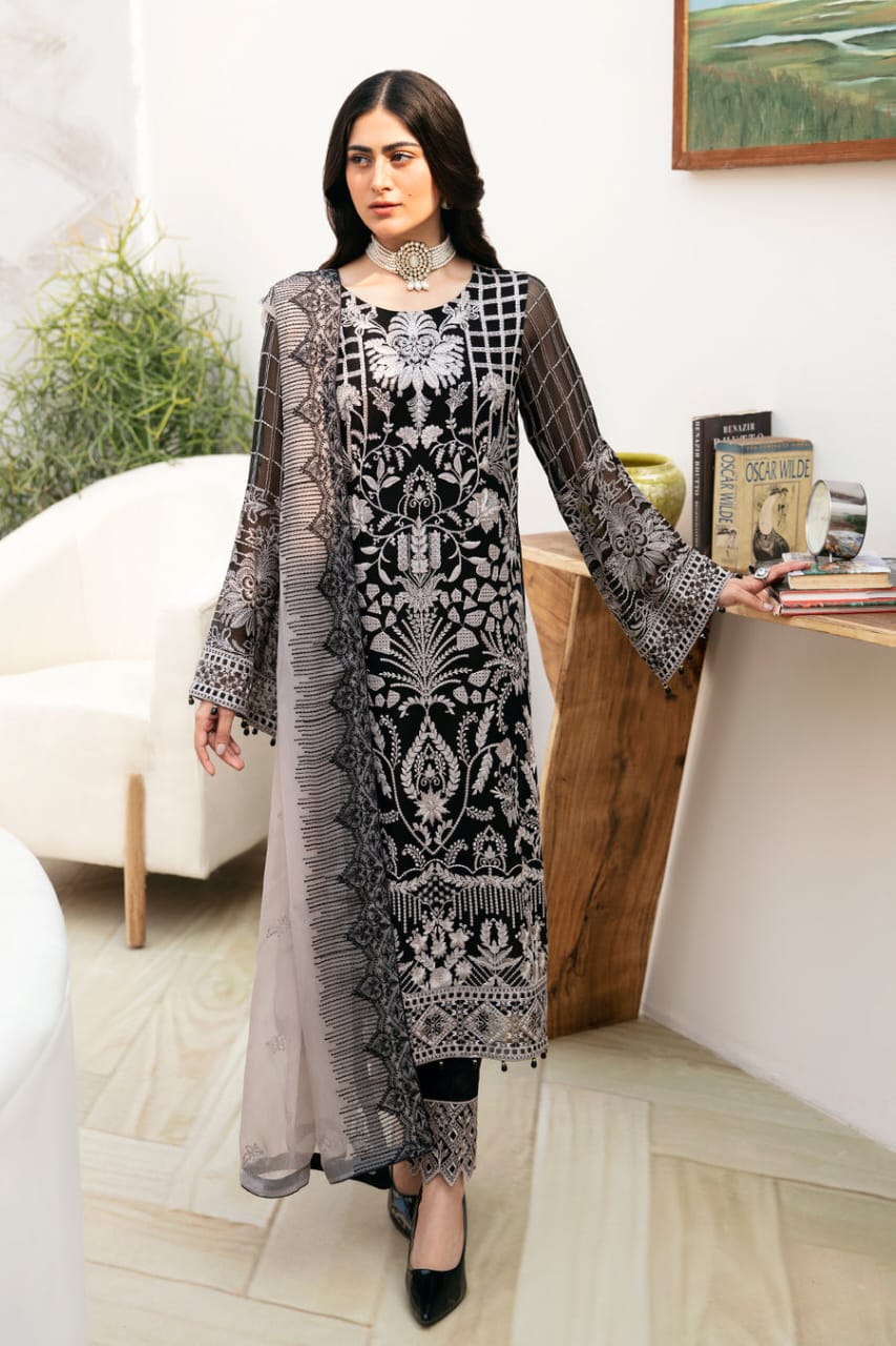 Chevron By Ramsha Chiffon Collection
