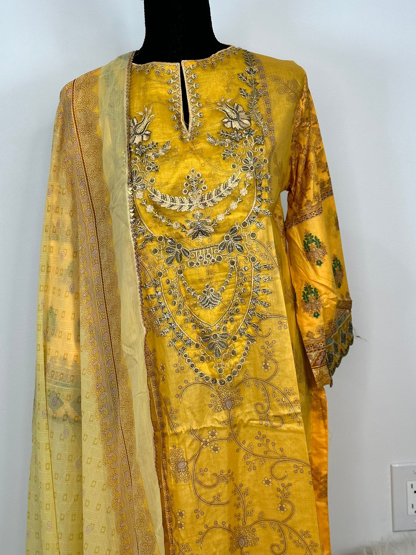 Pakistani Embroidered Lawn ready to ship.