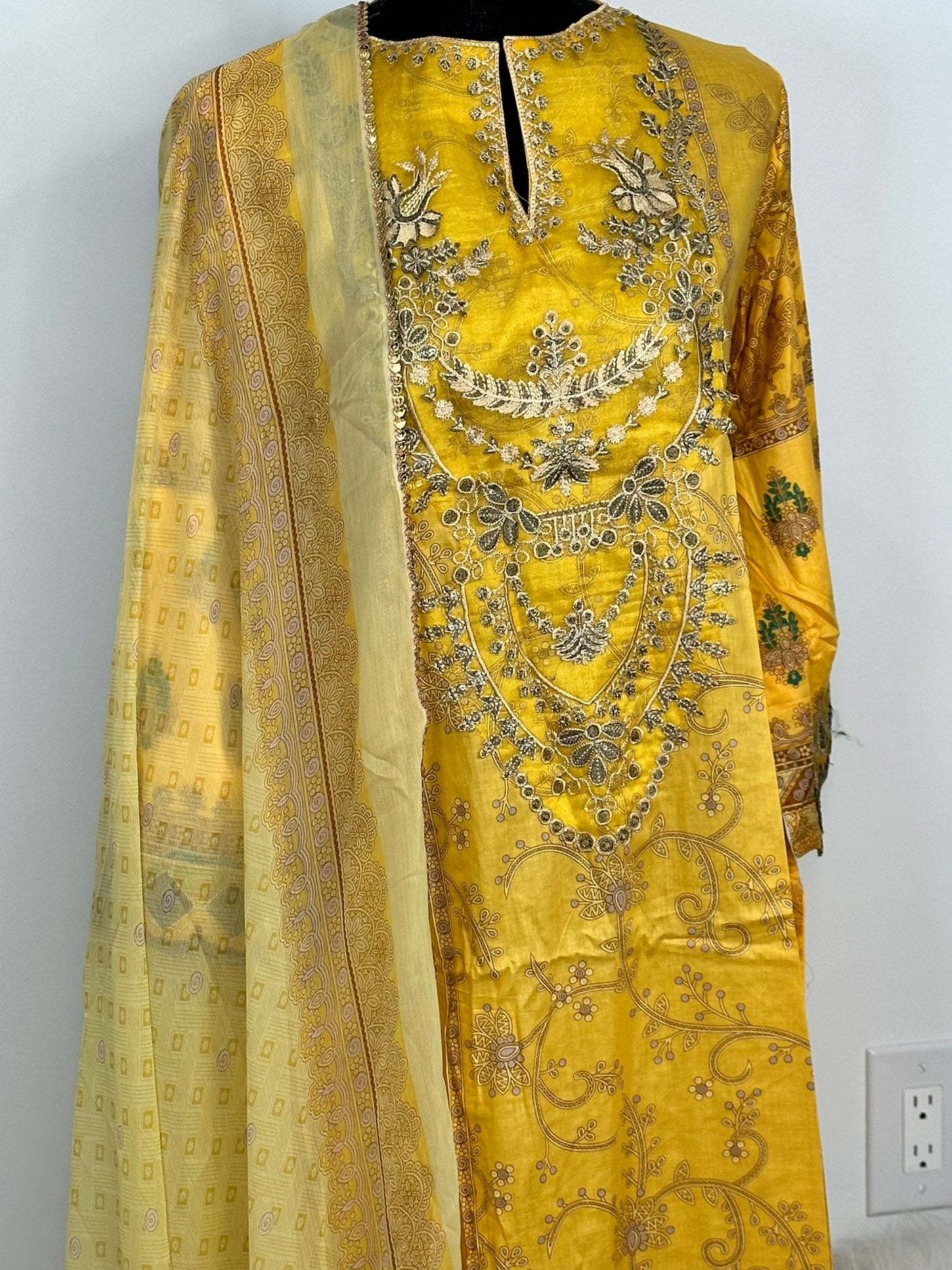 Pakistani Embroidered Lawn ready to ship.