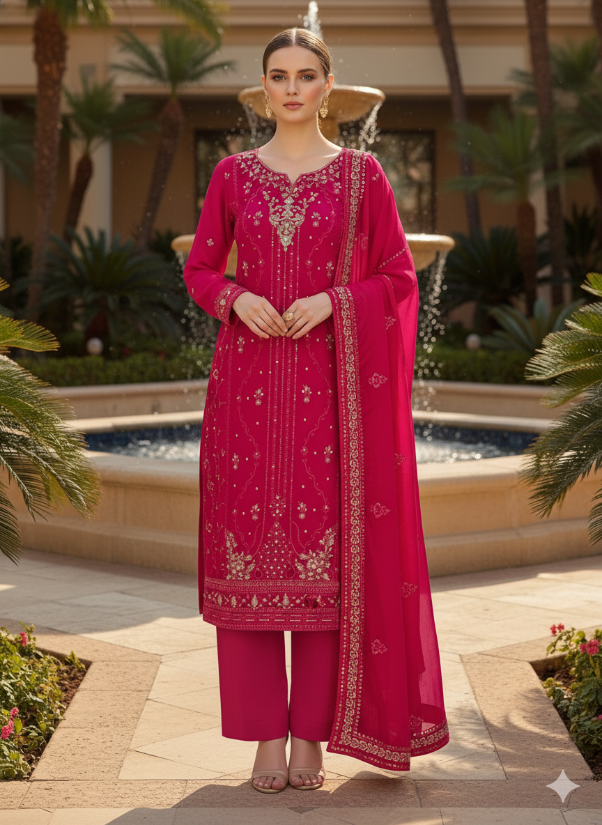 2pc Embroidered Kurti Collection Ready To Ship