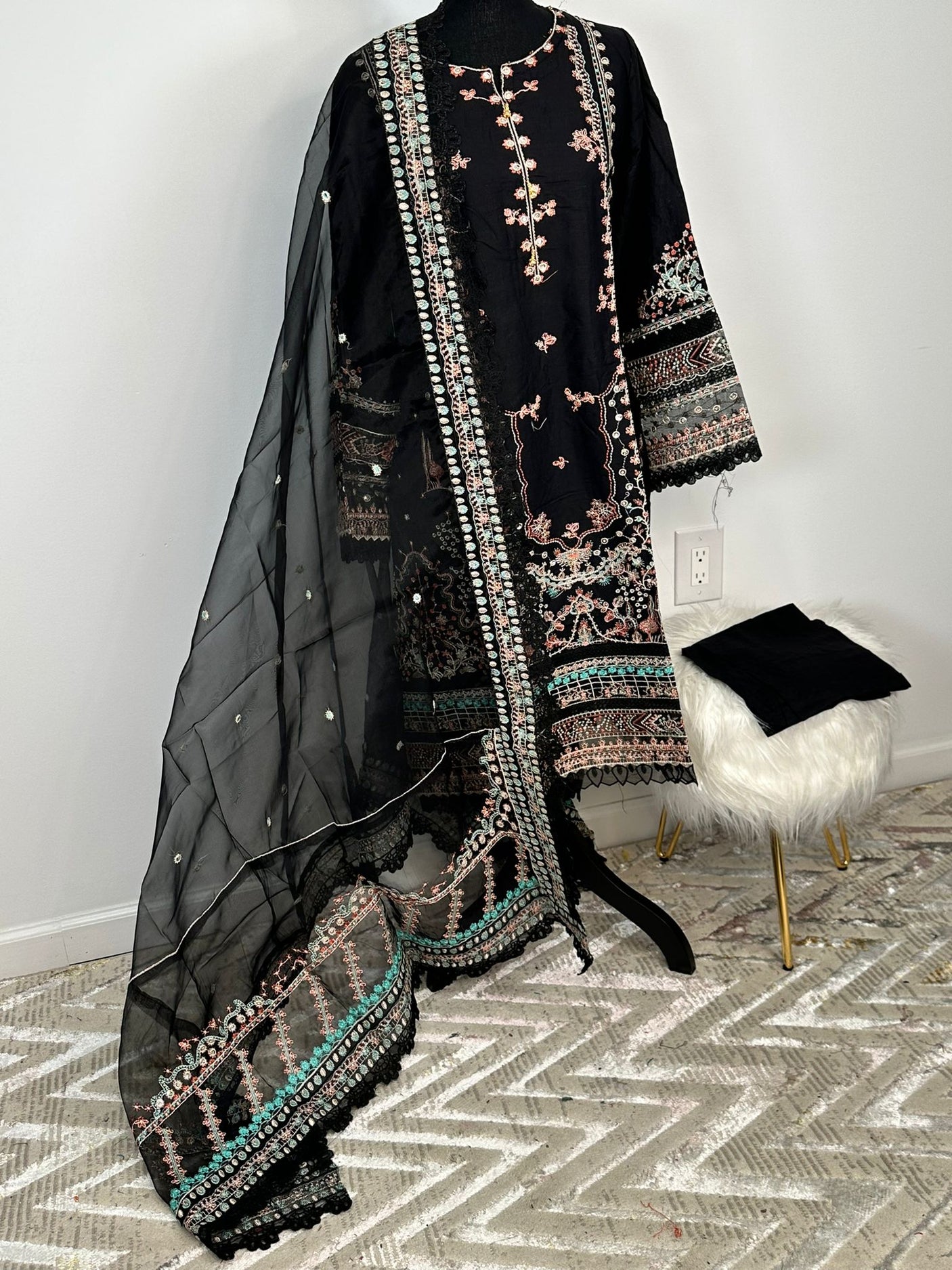 Pakistani Embroidered Luxury Lawn ready to ship