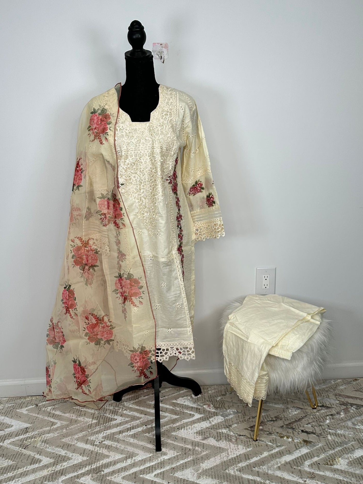 Pakistani Embroidered Luxury Lawn ready to ship