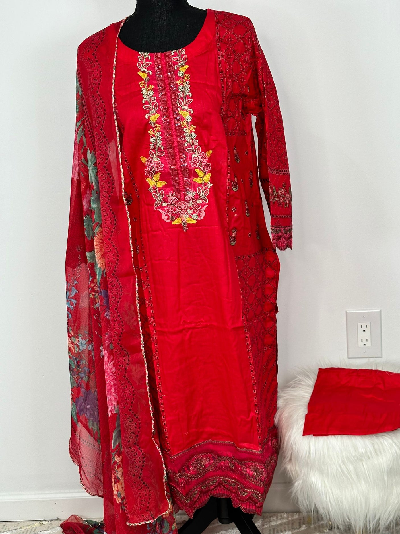 Pakistani Embroidered lawn ready to ship