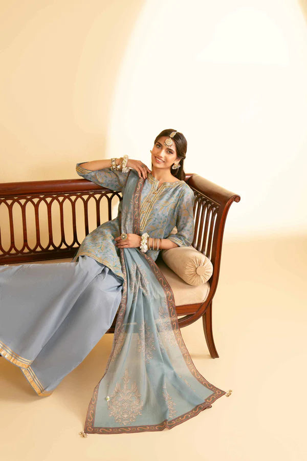 Nishat Linen Embroidered Suit