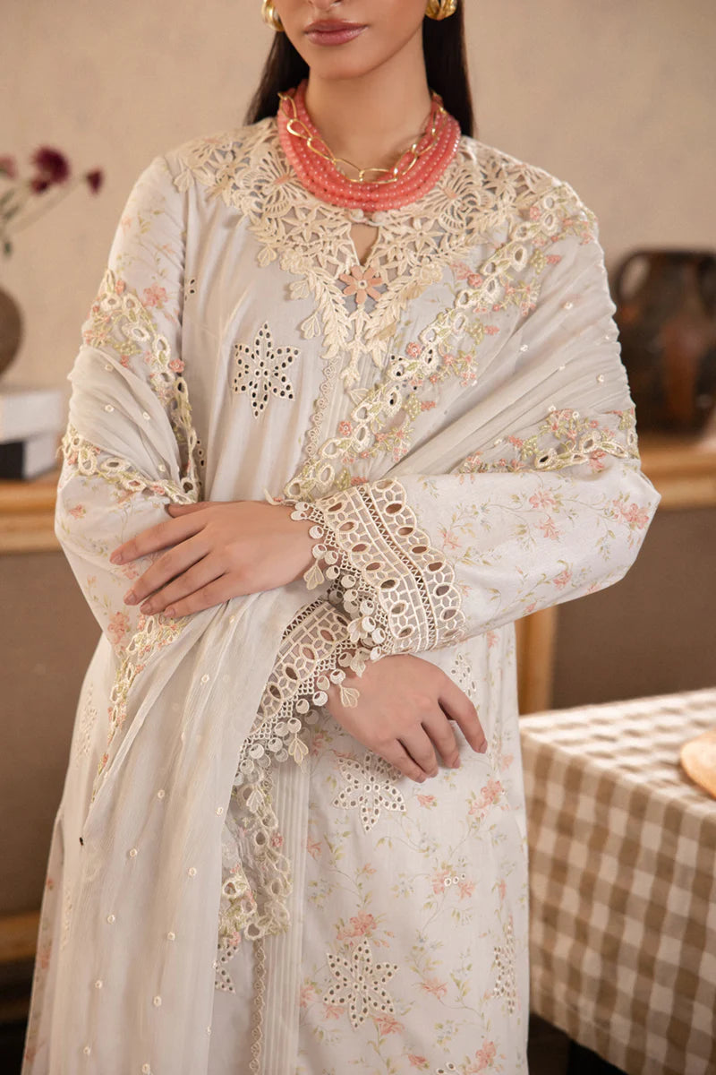 Qalamkar luxury embroidered lawn