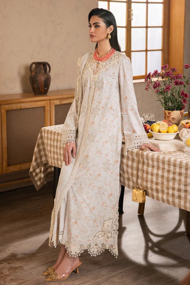Qalamkar luxury embroidered lawn