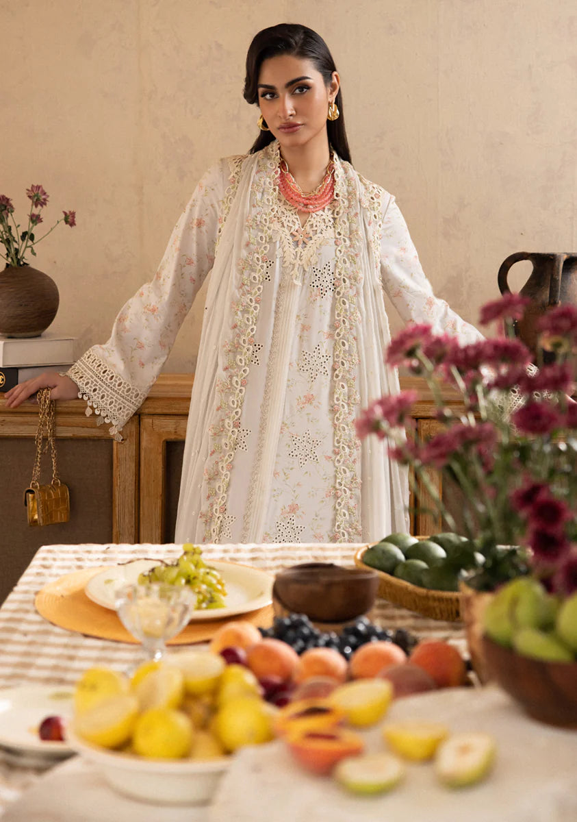 Qalamkar luxury embroidered lawn