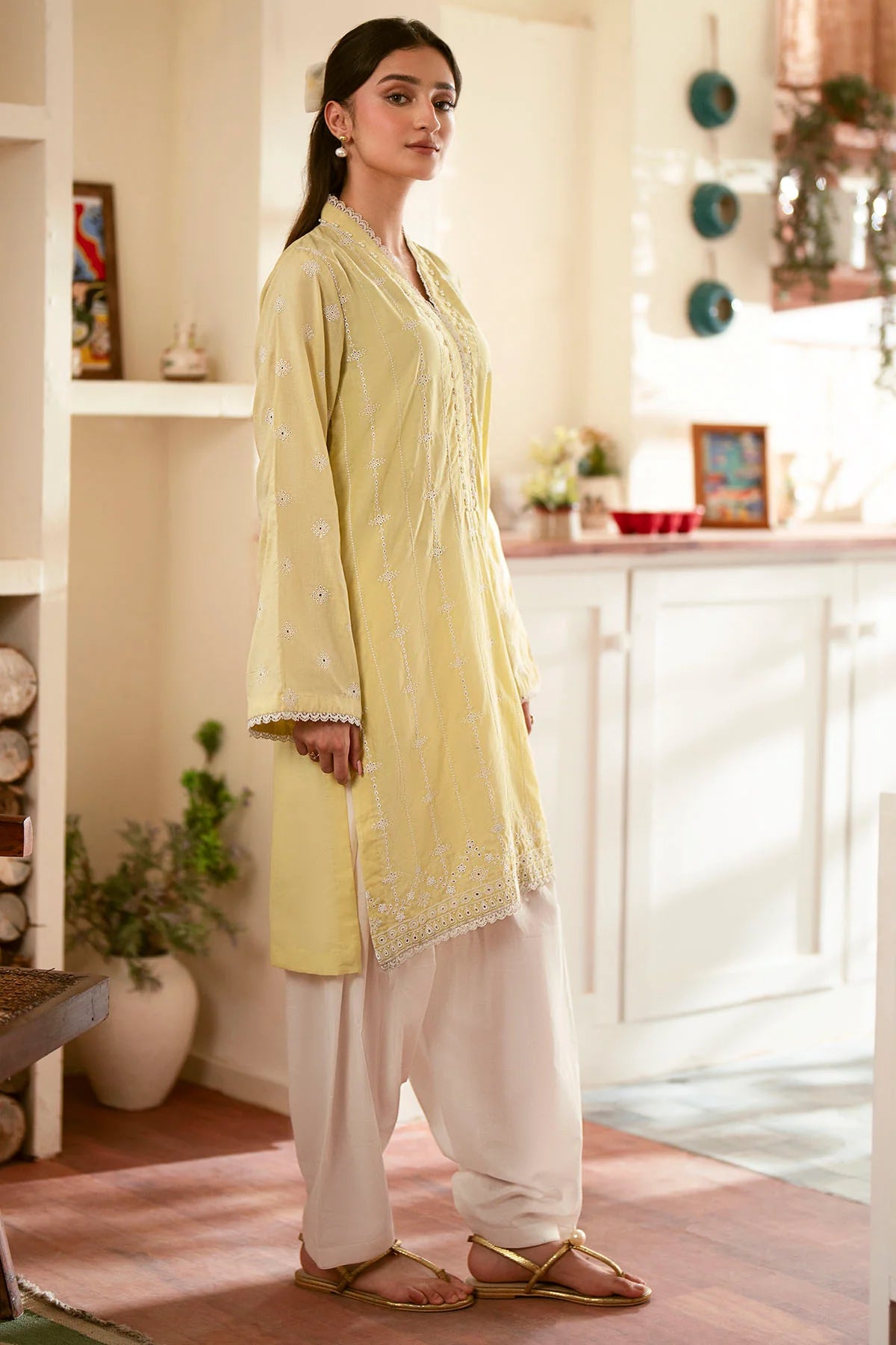 Motifz 1pc Embroidered Suit