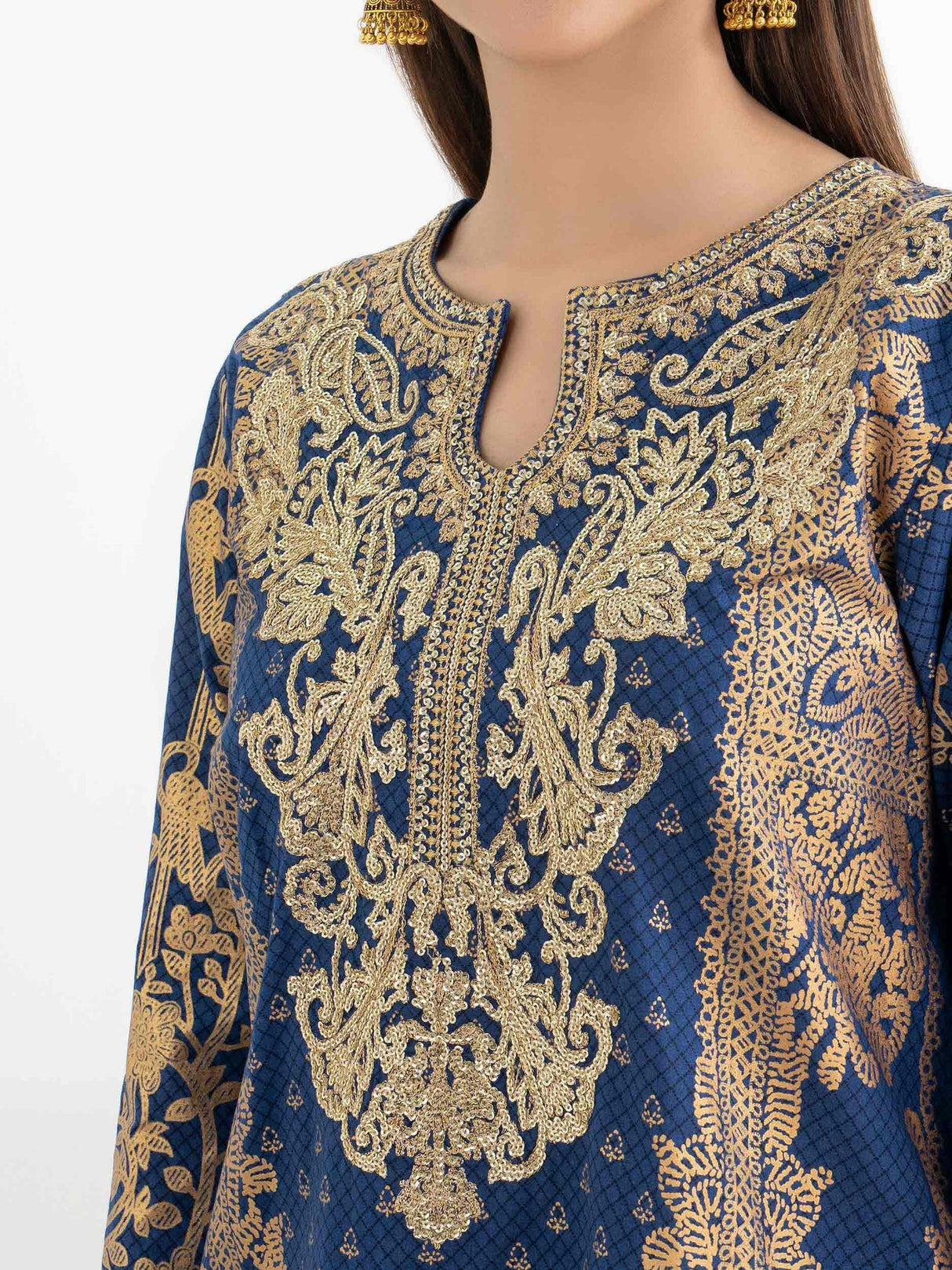 LimeLight 3 Piece Cambric Suit-Embroidered