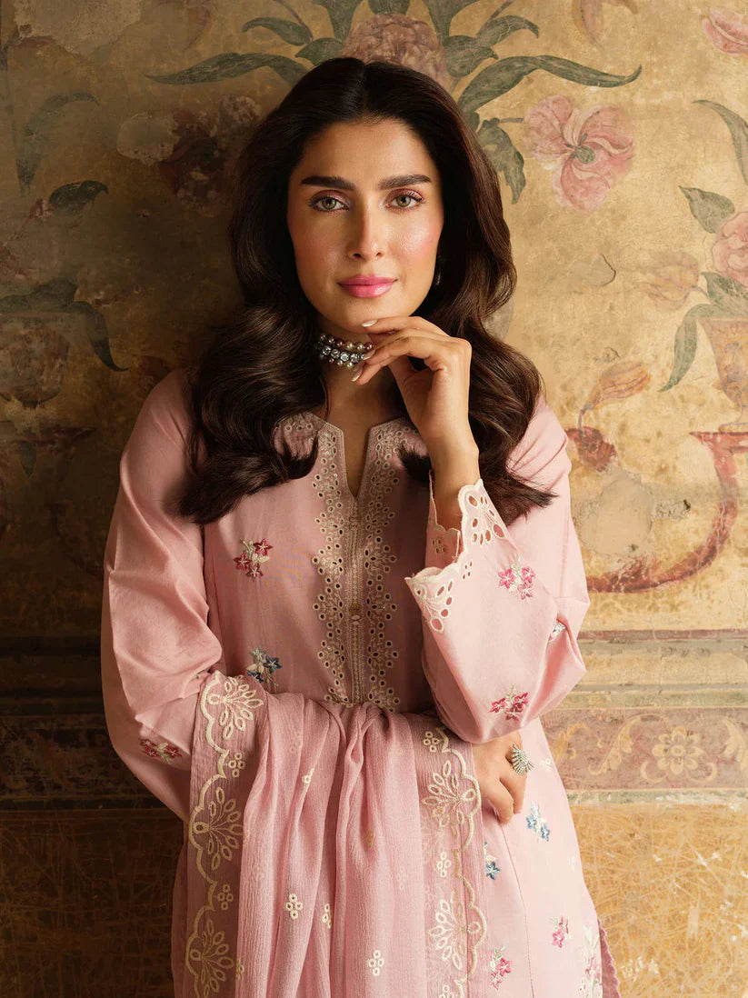 LimeLight 3 Piece Cambric Suit-Embroidered