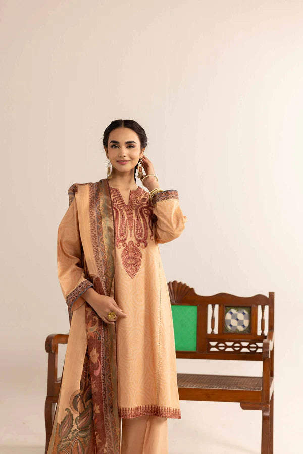 Nishat Linen Embroidered Suit