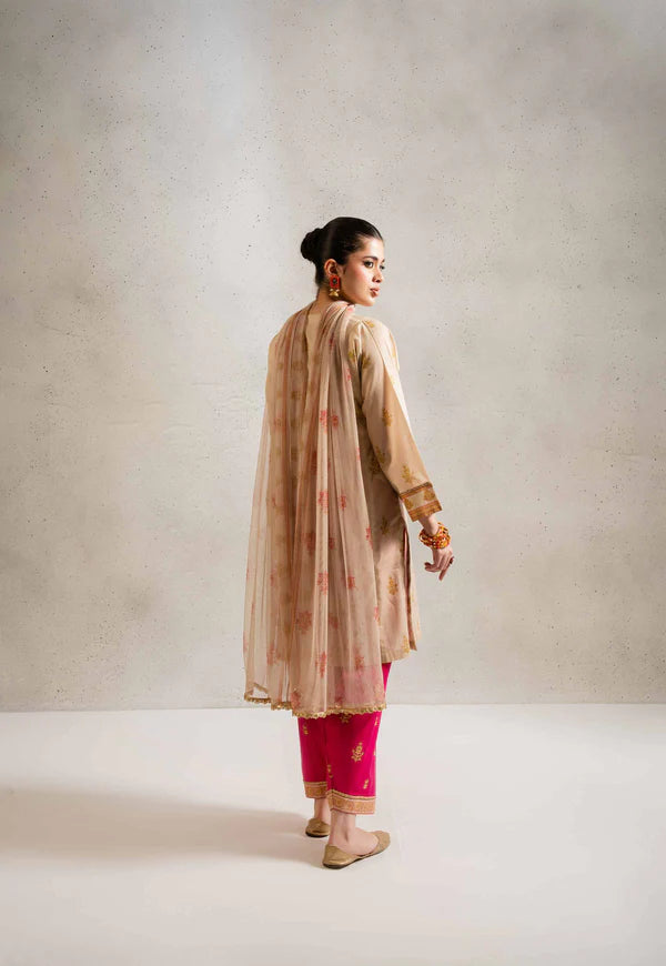 Nishat Linen Embroidered Suit