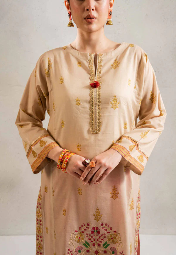 Nishat Linen Embroidered Suit