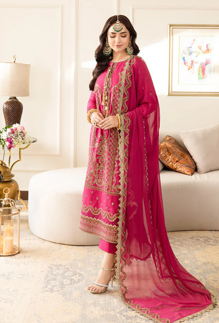 Asim Jofa embroidered Silk suit