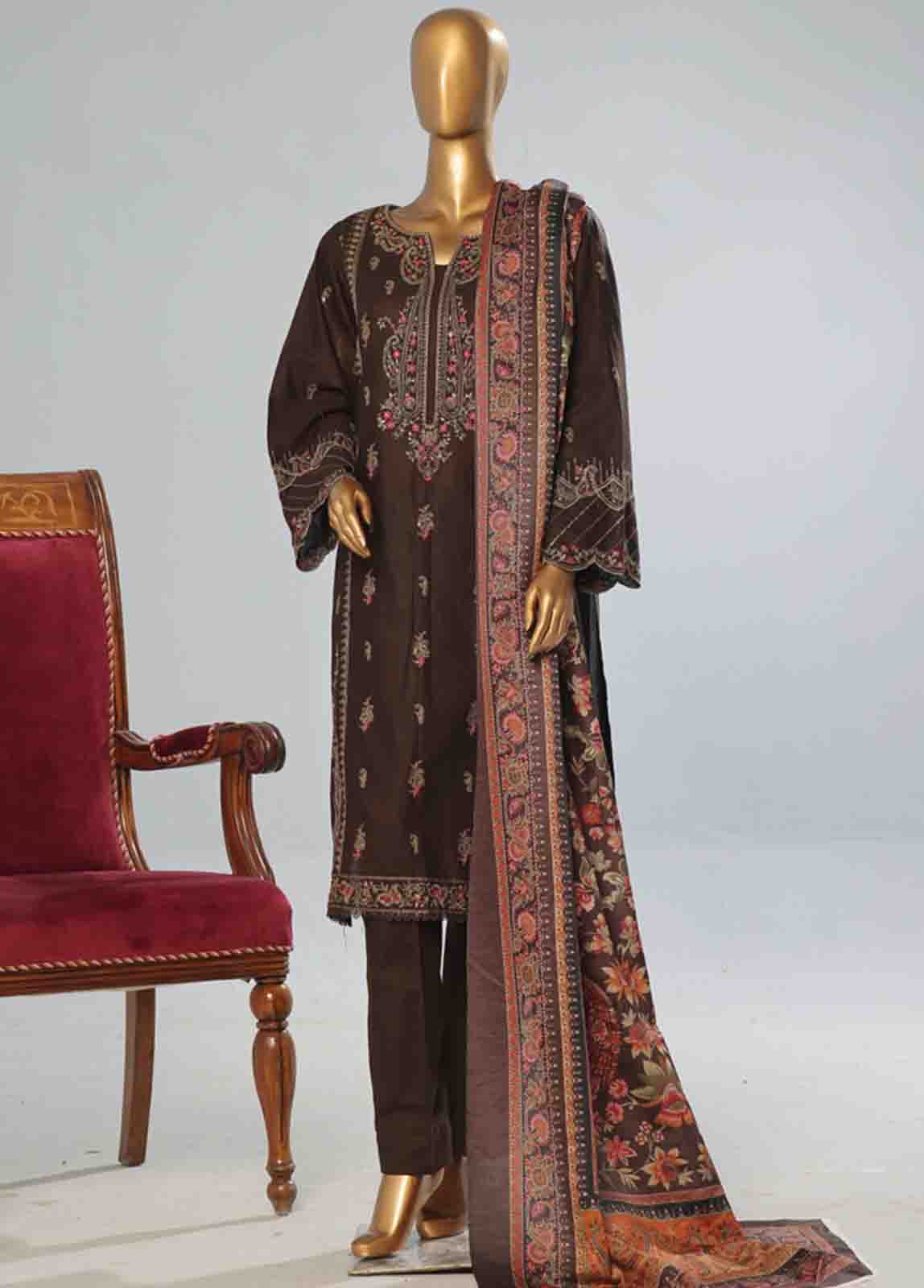 BIN SAEED EXCLUSIVE SLUB EMBROIDERED  KHADDAR  COLLECTION