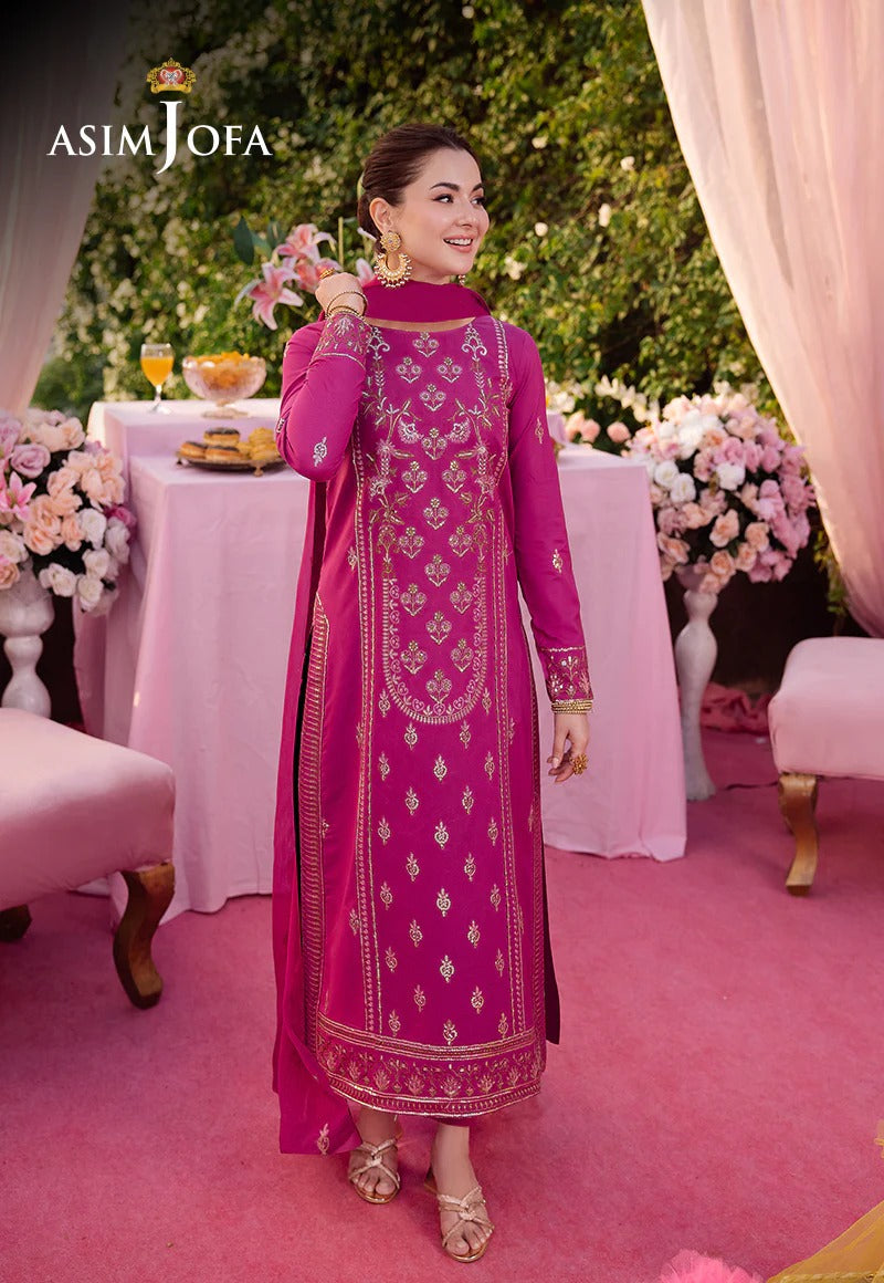 Asim Jofa Embroidered Lawn Silk suit