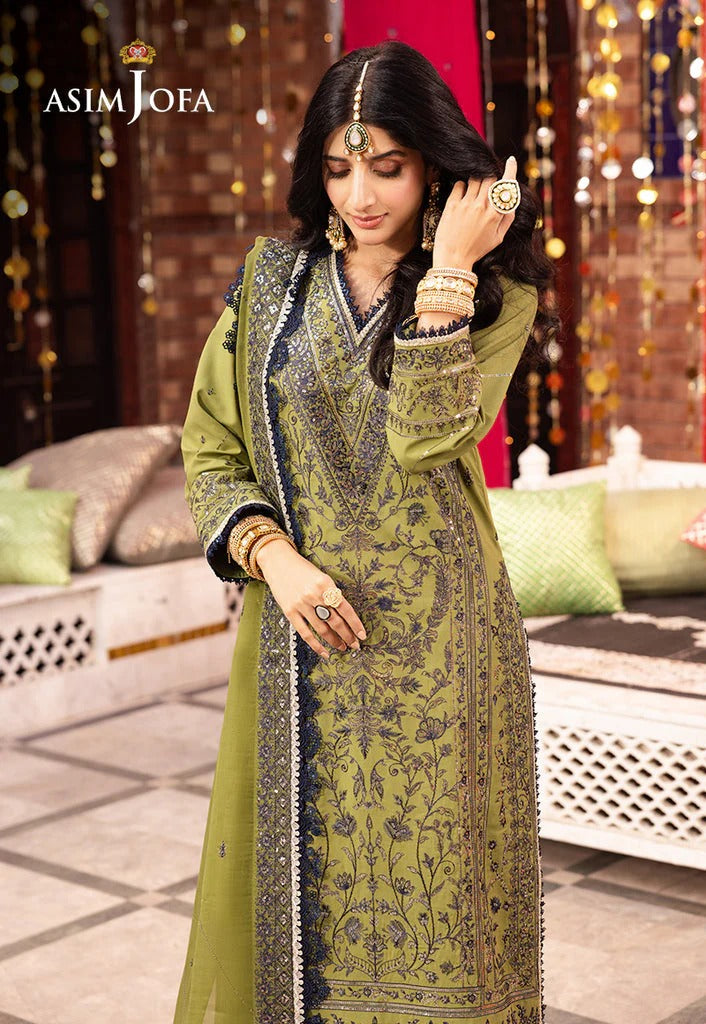 Asim Jofa embroidered Silk suit