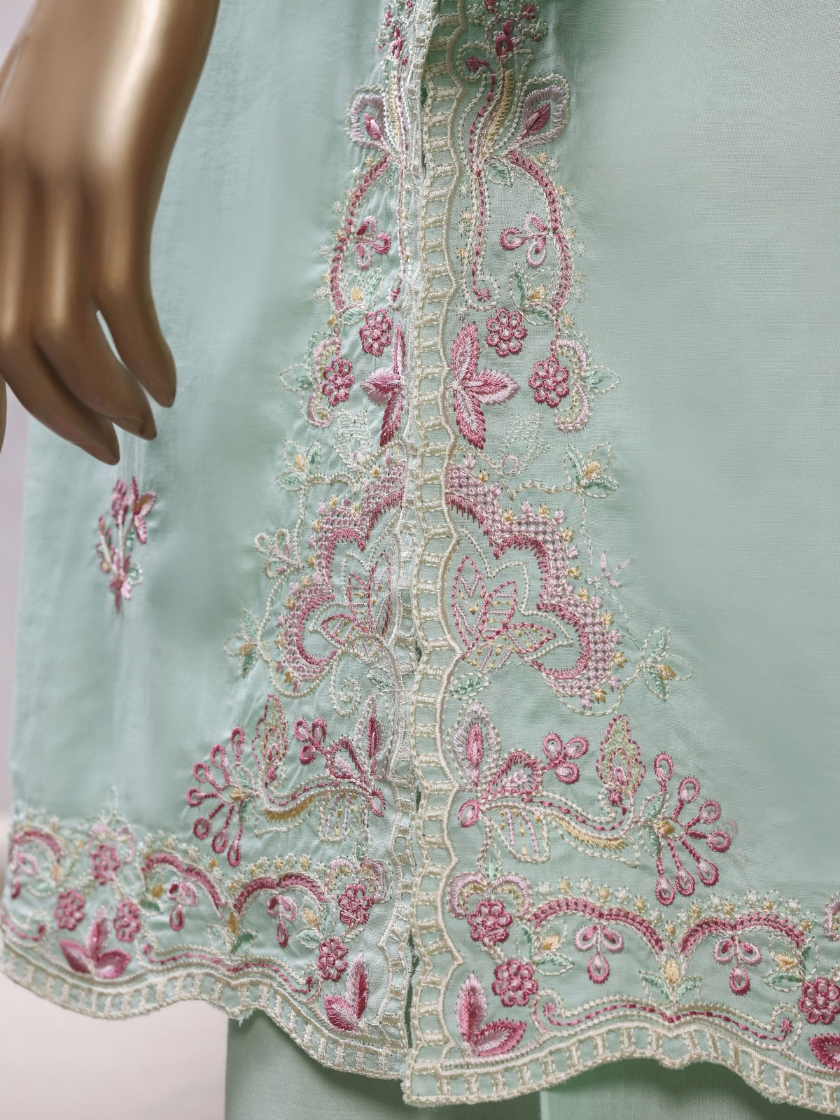 Eclair By Sadabahar Vol-3 Mint - shirt embroidery