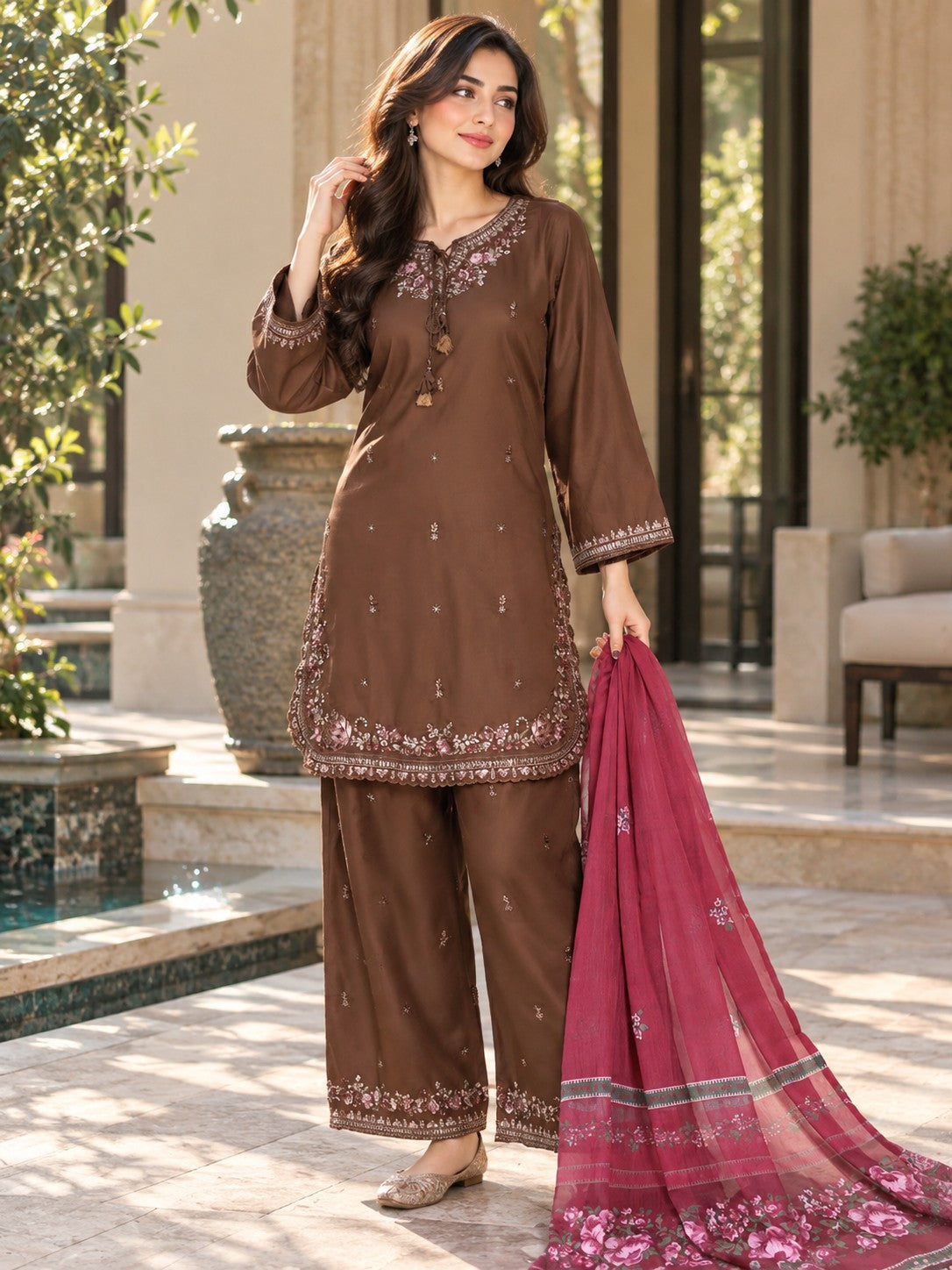 Eclair By Sadabahar Vol-3 Brown - model look