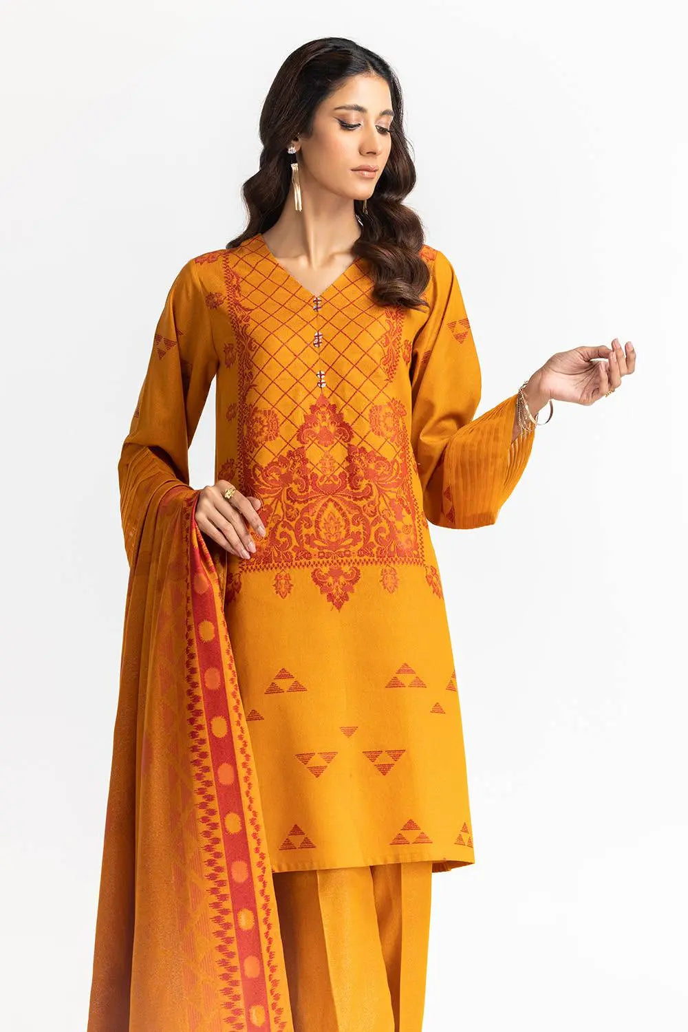 Gul Ahmed Luxury Jacquard Suit