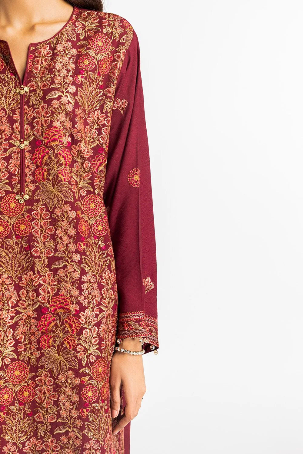 Gul Ahmed Karandi Embroidered Suit