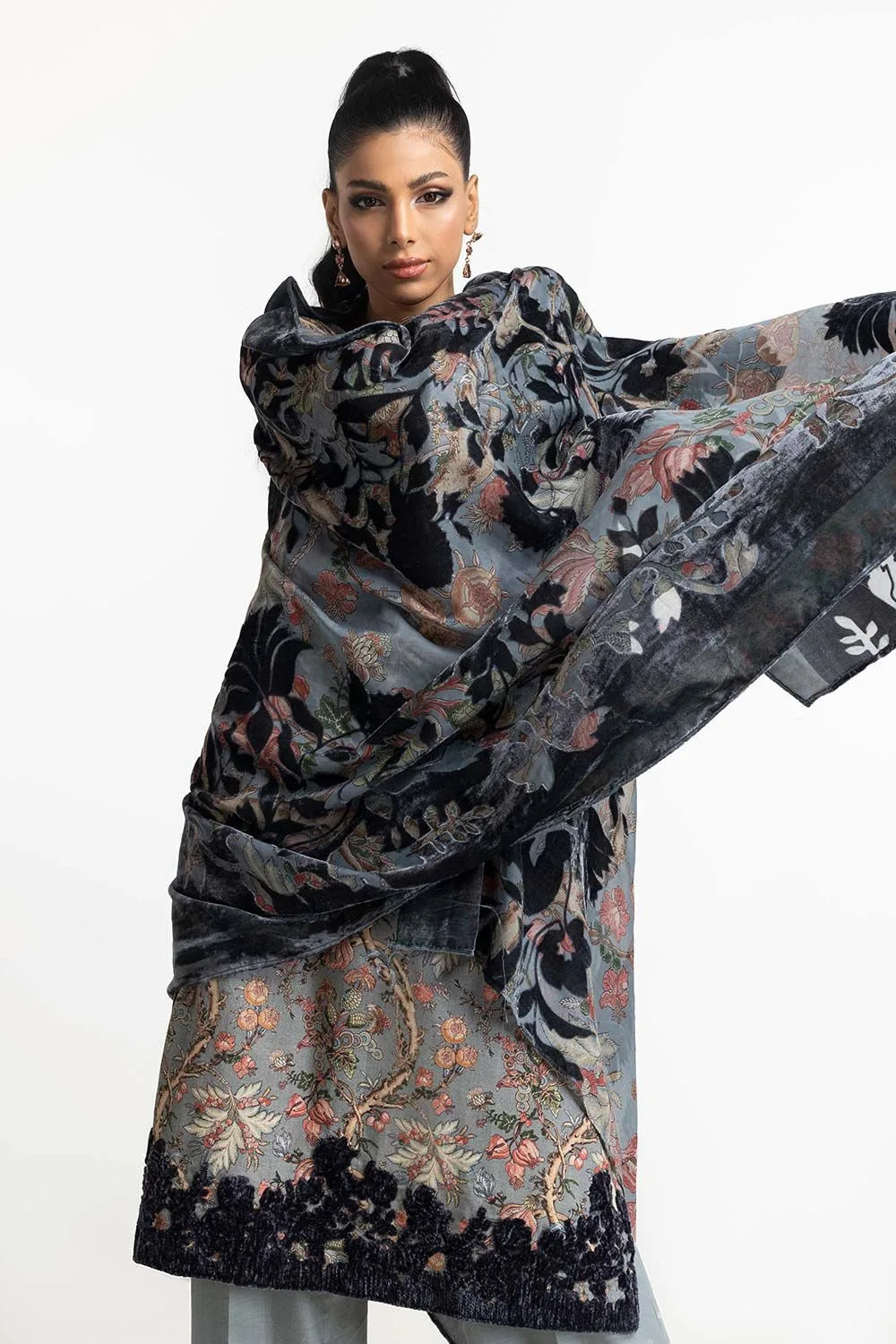 Gul Ahmed Khaddar Embroidered Suit