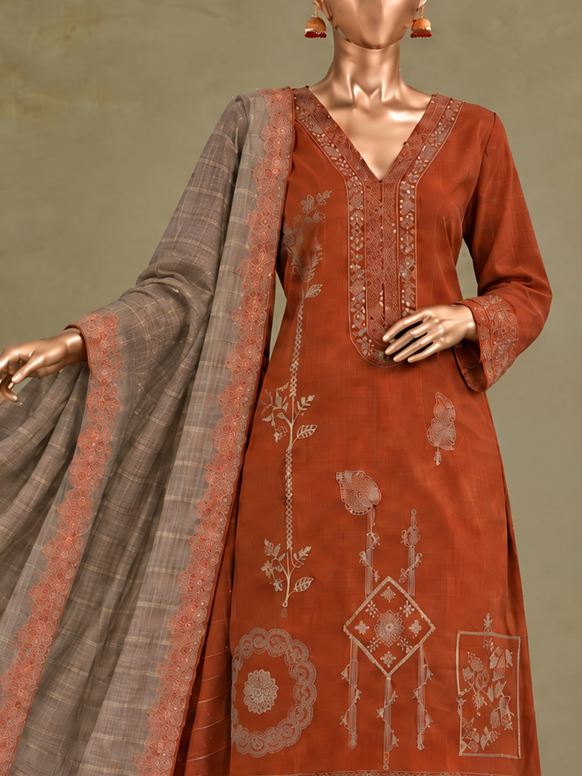 Maahi By Bin Saeed Marina Rust - Close-up